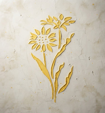 DFA "Flower" Stencil for Decoupage on Interior Decor Items (P00203)
