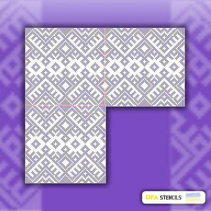 Stencil DFA Embroidery for plaster and paint 0.3-1mm (Z00033)