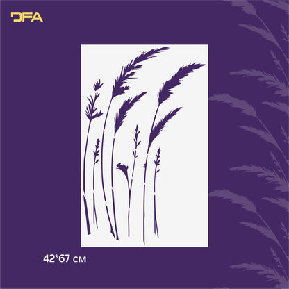 Stencil DFA for walls Grass for plaster and paint 0.3-1mm (P00124)