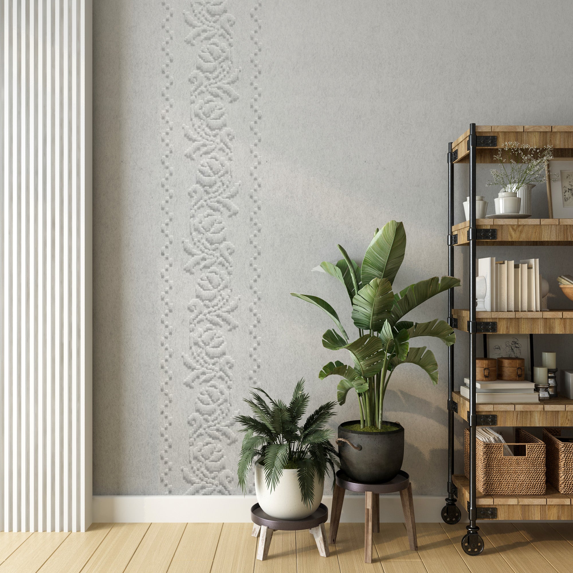 Ethno Stencil DFA Embroidered patch for plaster and paint (Z00004)
