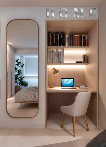 The inscription HOME in a mirror version - modern decor for a cozy space (YA00021)