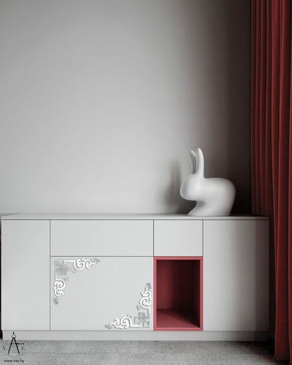 Update your space: DFA Stylish Corner Pattern for Furniture and Walls 2pcs/4pcs (YA00030)