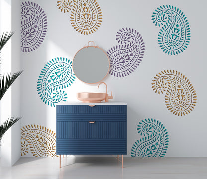 DFA reusable stencil for decorative plaster and paint Oriental pattern 0.3-1mm (V00064)