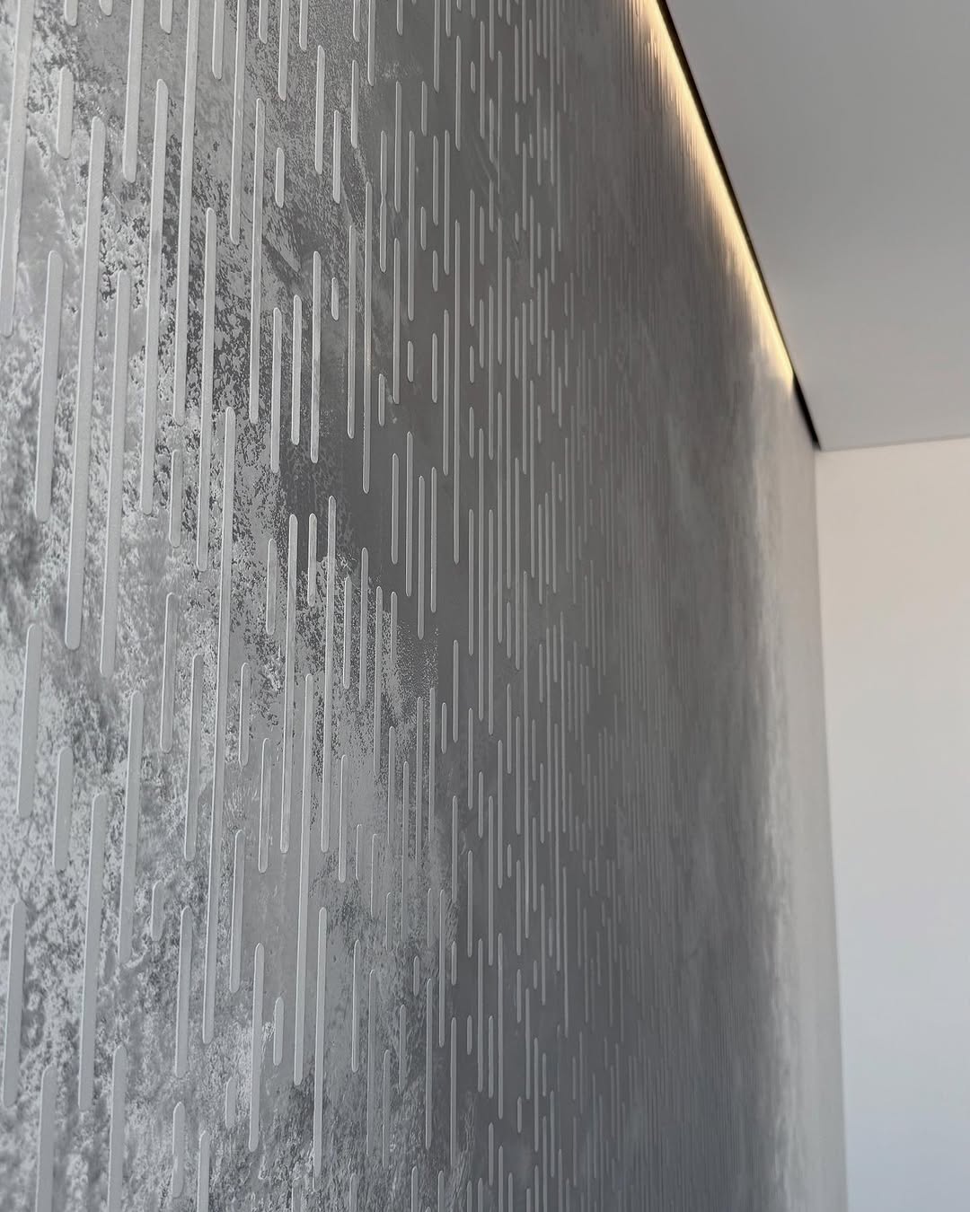 Modern design with stencil DFA Geometry for decorative plaster and paint 0.3-1 mm (G00012-d)