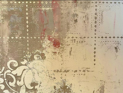 Stylish square stencil DFA - easy to create a pattern on walls 0.3-1 mm (K00131)