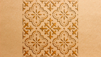 Reusable stencil DFA for decorative plaster and paint Oriental pattern 0.3-1mm (V00060)