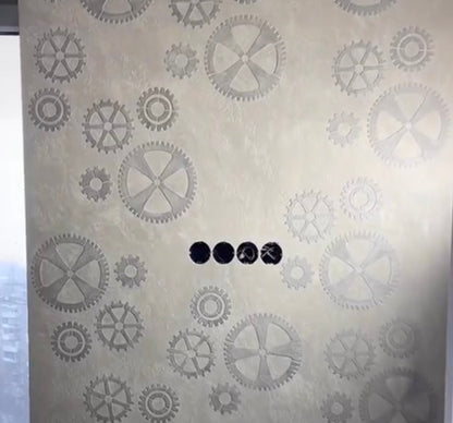 Gears on the walls - a stylish accent with a stencil DFA Loft 0.3-1 mm (L00011)