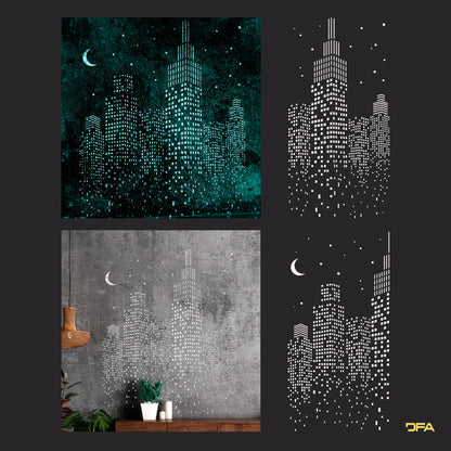 Stencil DFA City for plaster and paint 0.3-1mm (X00098)