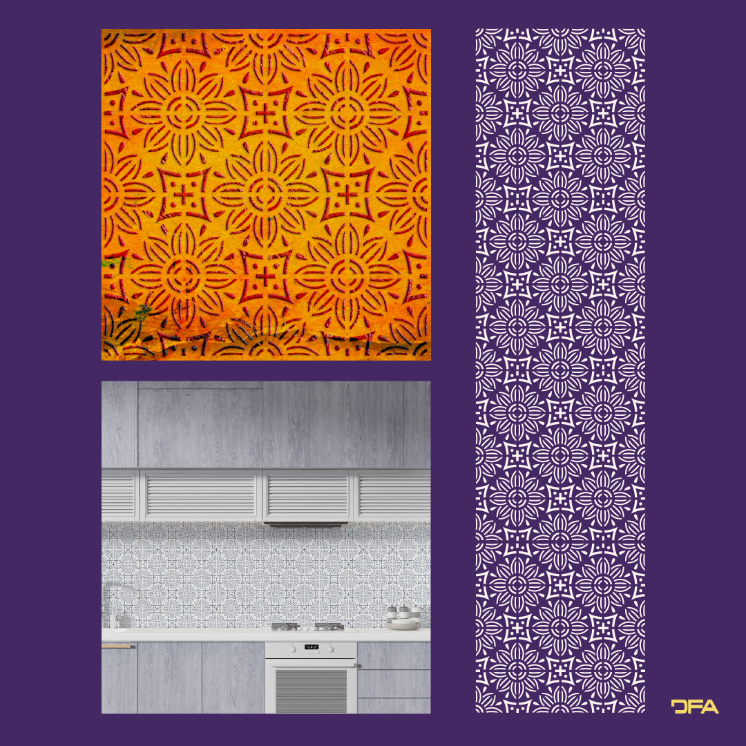 Stencil DFA Square pattern for plaster and paint 0.3-1mm (K00102)