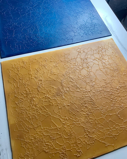 Silicone impression for decoration Marble veins yellow W00002