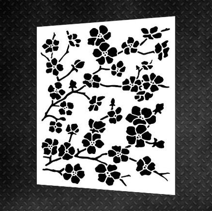 DFA Reusable stencil for decorative plaster Flowers for plaster and paint 0.3-1mm (Р00023)