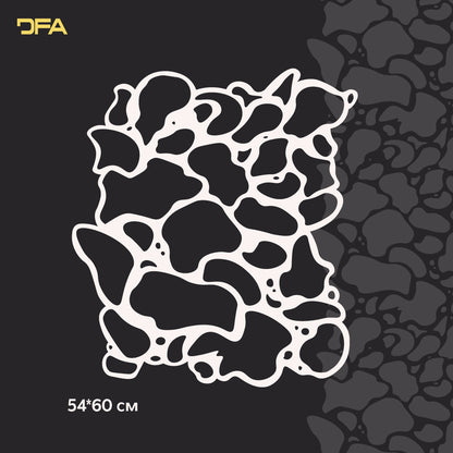 Stencil DFA Facade Wild stone reusable for decorative plaster and paint 0.3-1mm (F00012)