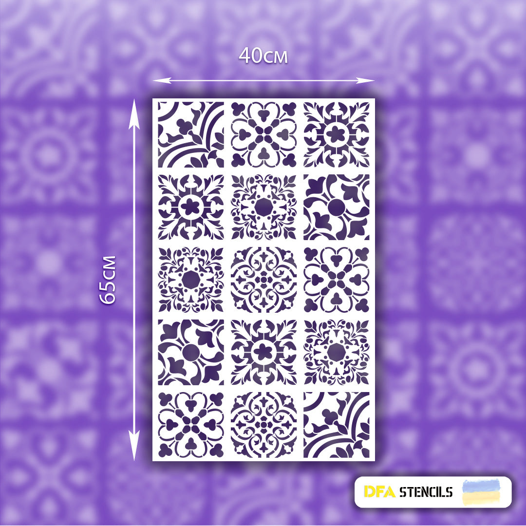 Stencil DFA Square pattern, for plaster and paint 0.3-1mm (K00076)