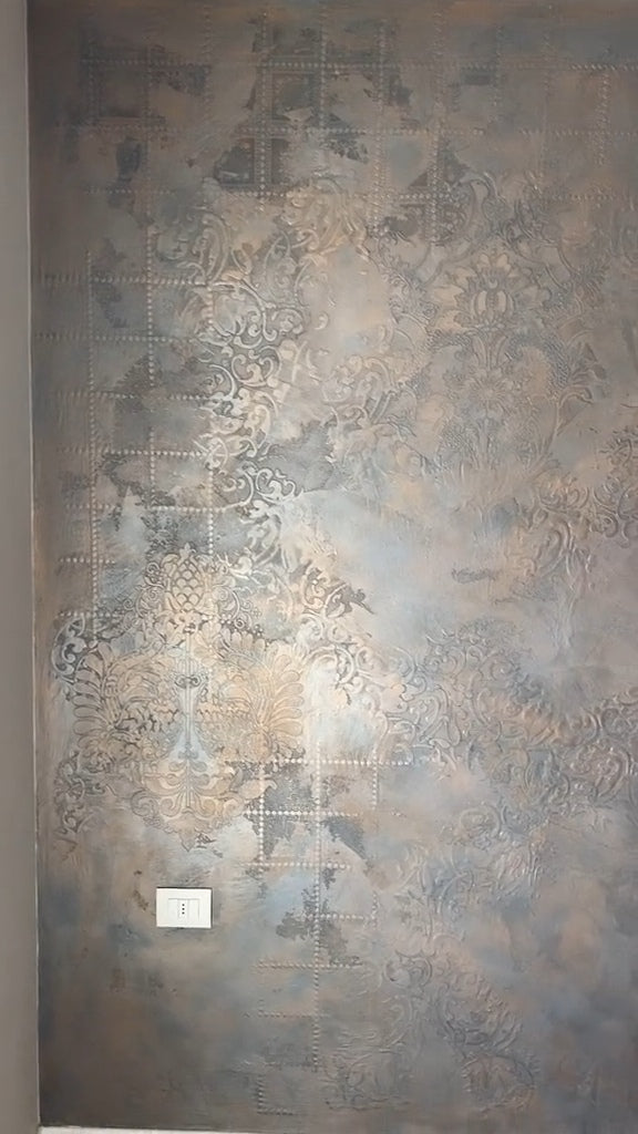 Stencils DFA set for decoration under plaster and paint (Damask 25 + Damascus 22 + Oriental 21) 0.3-1 mm (N00130)