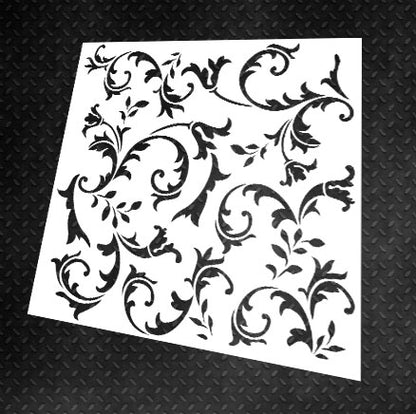 Reusable stencil DFA for decorative plaster and paint Oriental pattern 0.3-1mm (V00040)