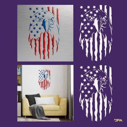 Stencil DFA Eagle USA for plaster and paint 0.3-1mm (X00101)