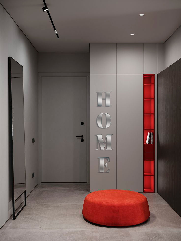 Elegance and space: mirror inscription HOME by DFA (YA00020)