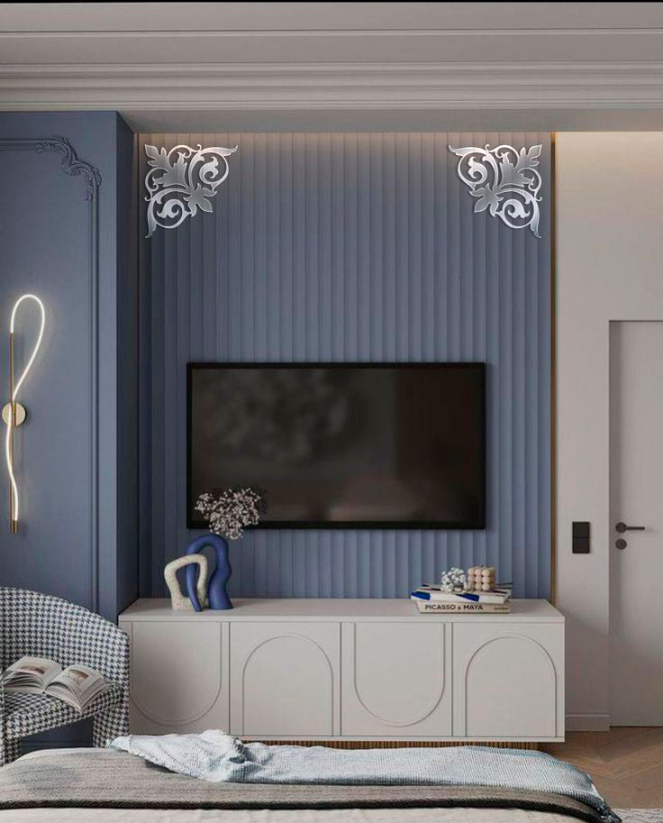 Create a spectacular accent with DFA Mirror Decor Corner Pattern 2pcs/4pcs (YA00039)