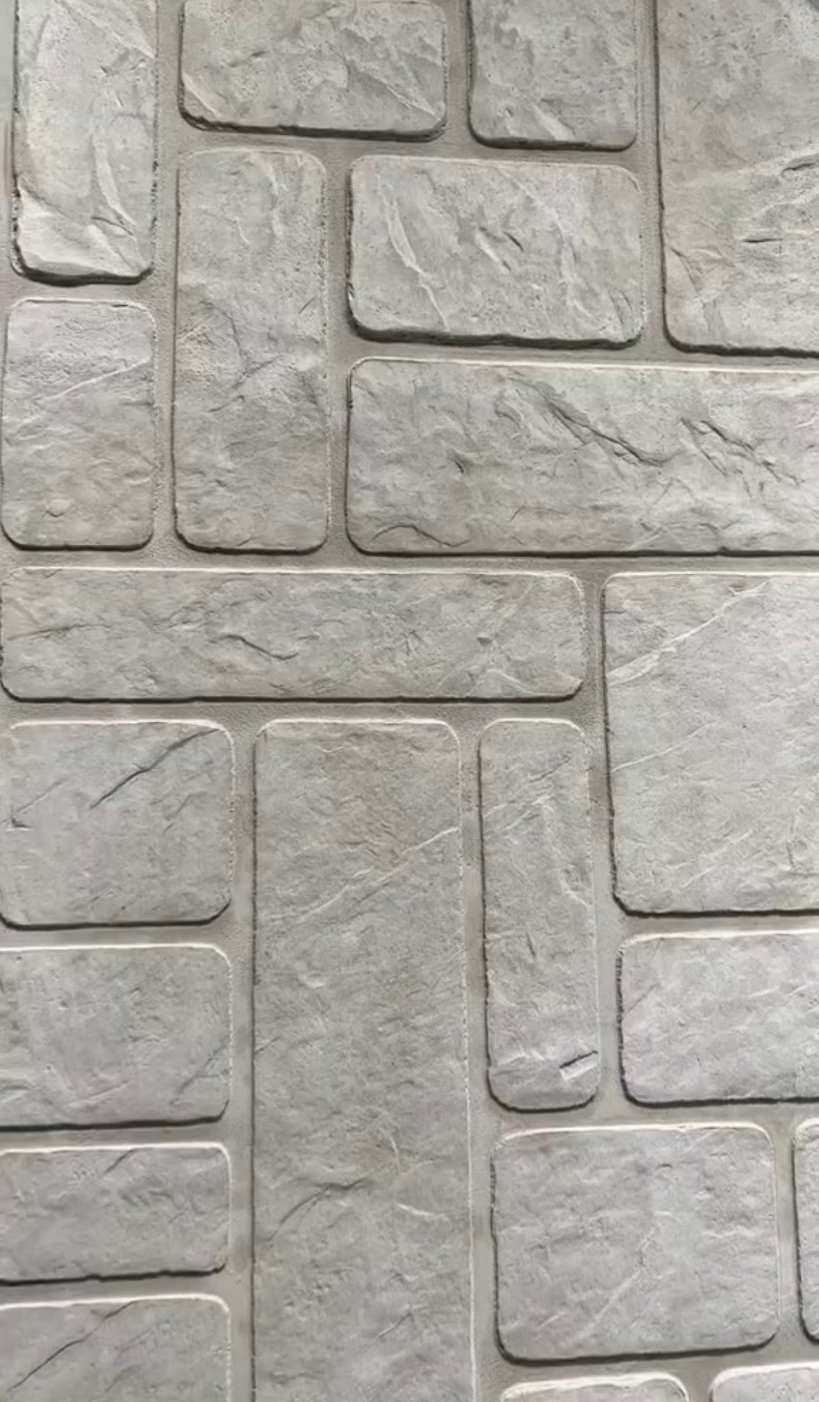 Realistic masonry on an accent wall - stencil DFA Facade Stone 0.3-1 mm (F00006)