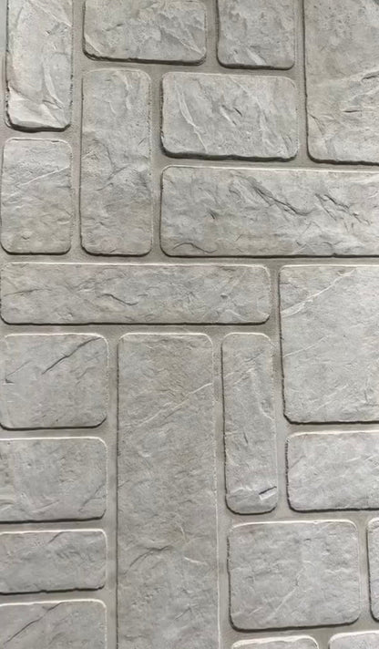 Realistic masonry on an accent wall - stencil DFA Facade Stone 0.3-1 mm (F00006)