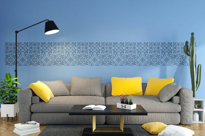 Reusable stencil for decoration DFA square pattern, for putty and paint, 0.3-1mm (K00026)