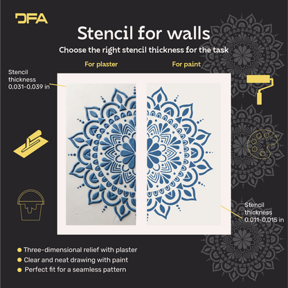 Elegant decorative accent – DFA stencil Round pattern 0.3-1 mm (C00155)