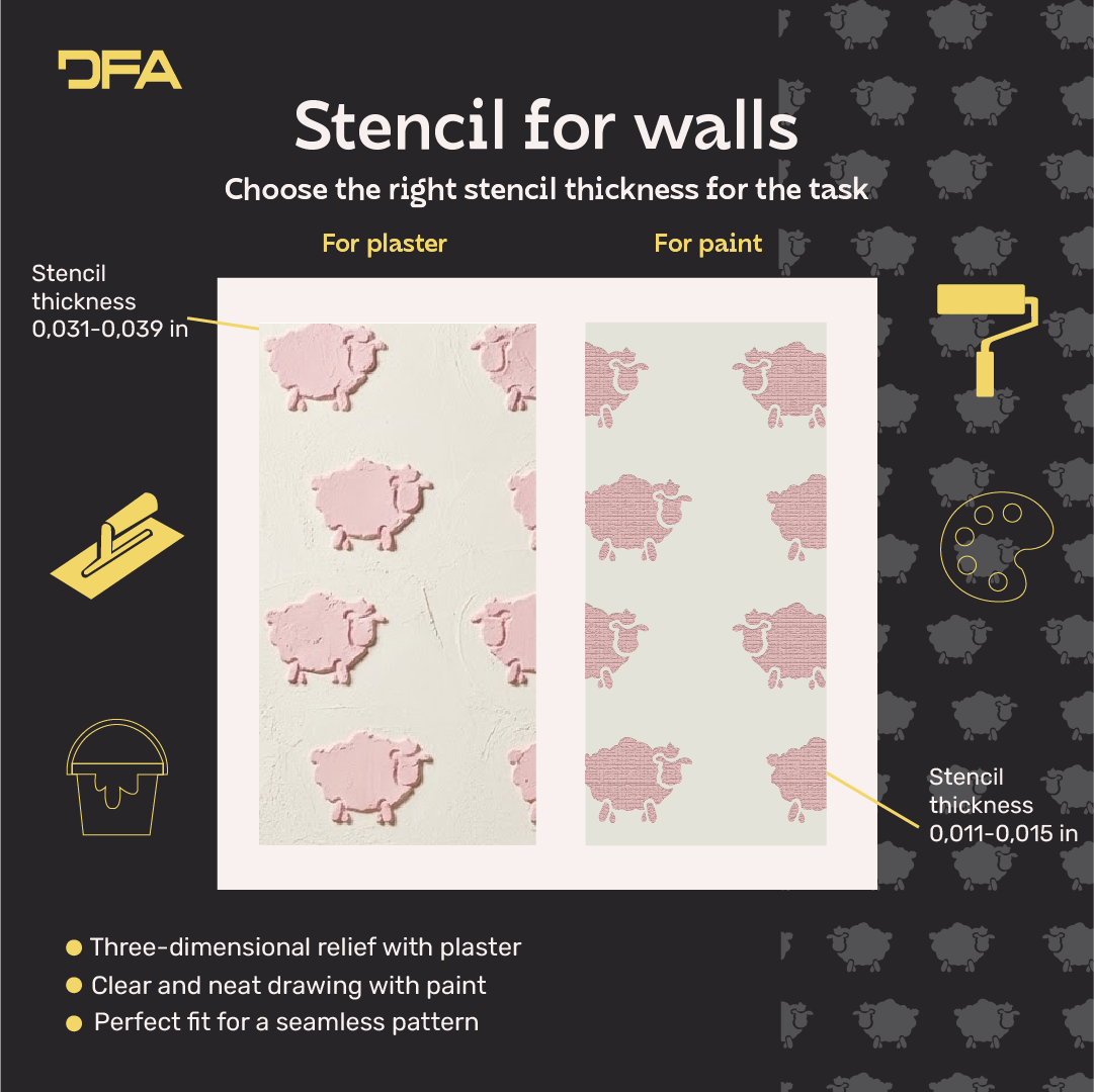"Sheep" Wall Mural — a magical nursery atmosphere with DFA 0.3–1 mm (E00093)
