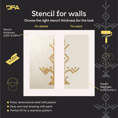 Stylish and serene decor for any interior: DFA "Tree of Life" stencil, 0.3–1 mm (X00158)