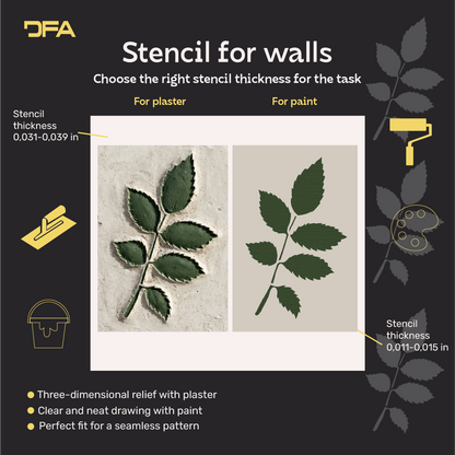 DFA "Flower" Stencil for Decoupage on Interior Decor Items (P00201)