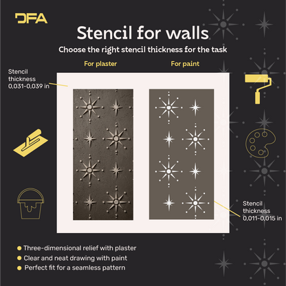Stars on the walls – a magical atmosphere for a child's room with DFA 0.3–1 mm (E00098)