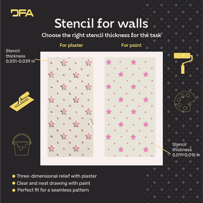 "Stars" photo wallpaper — a magical atmosphere in the children's room (DFA material 0.3–1 mm, art. E00094)