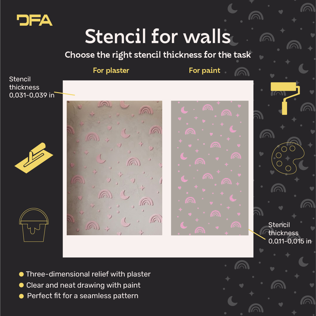 A moon on the walls – a magical atmosphere for a child's room with DFA 0.3–1 mm (E00100)