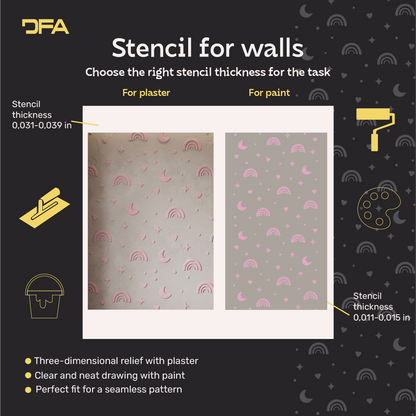 A moon on the walls – a magical atmosphere for a child's room with DFA 0.3–1 mm (E00100)