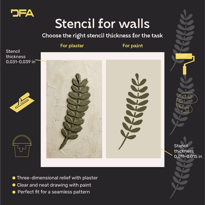 DFA "Flower" Stencil for Decoupage on Interior Decor Items (P00211)