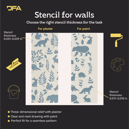 Forest-themed wall decor — creating a magical nursery atmosphere with DFA 0.3–1 mm (Е00092)