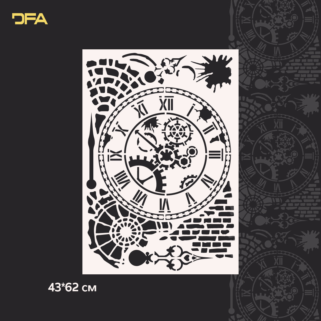 Reusable stencil DFA for decorative plaster Loft 38 (L00038)
