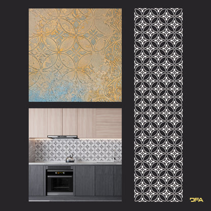 Stencil DFA for decoration Geometry for plaster and paint 0.3-1 mm (G00150)