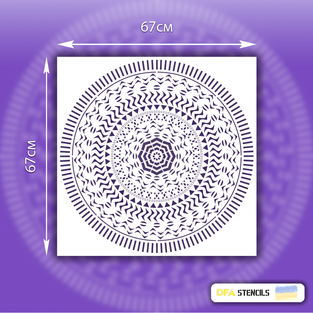 Stencil DFA reusable Round pattern for plaster and paint 0.3-1mm (C00087)