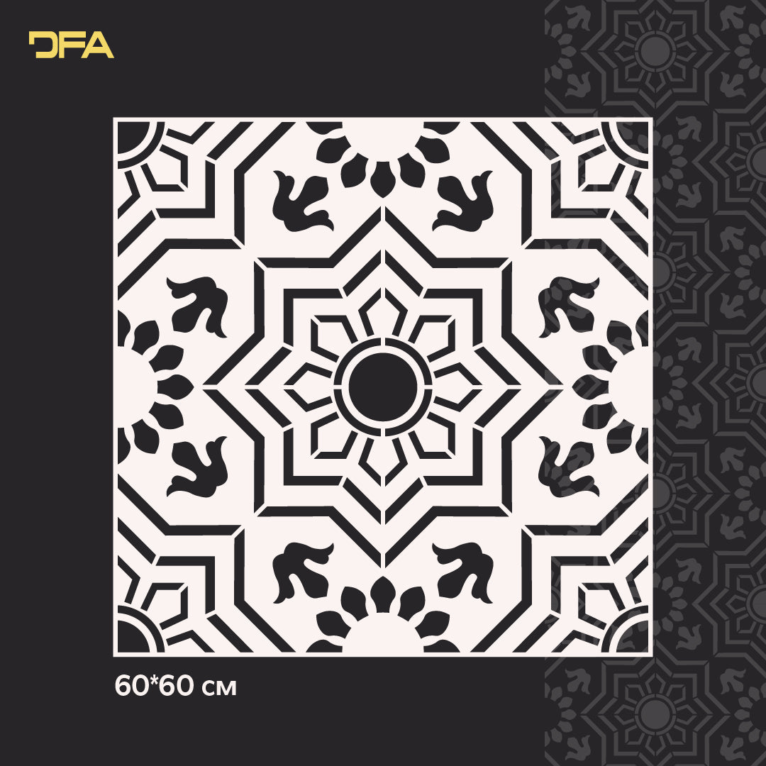 Stencil DFA Square pattern, for plaster and paint 0.3-1mm (K00103)