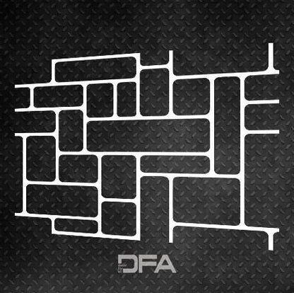 Realistic masonry on an accent wall - stencil DFA Facade Stone 0.3-1 mm (F00006)