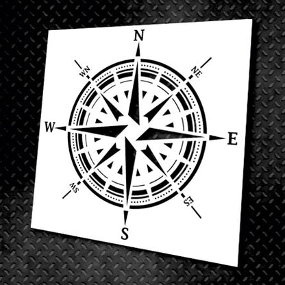 Stencil DFA reusable Round pattern 34 Compass 1 for plaster and paint 0.3-1mm (С00034), 1mm - Under plaster