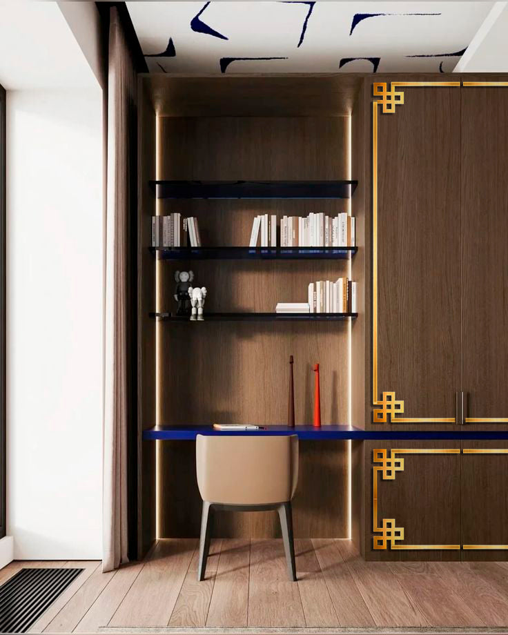 DFA Mirror Decor Corner Pattern - Visual Space Expansion and Style 2pcs/4pcs (YA00035)