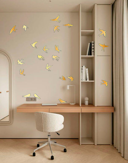DFA Mirror Birds: Add natural elegance to your interior, 21 pcs (YA00023)