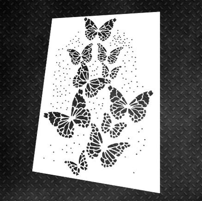 Stencil DFA Butterflies reusable animals for plaster and paint 0.3-1mm (J00031)