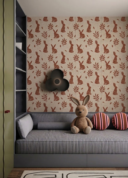 Rabbits on the walls – a magical atmosphere for a child's room with DFA 0.3–1 mm (E00097)