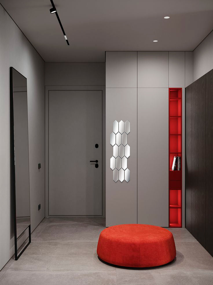 Geometric Magic: DFA Mirror Honeycombs Visually Expanding Space 15pcs/30pcs (YA00011)