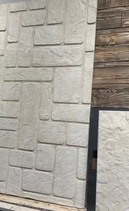 Realistic masonry on an accent wall - stencil DFA Facade Stone 0.3-1 mm (F00006)