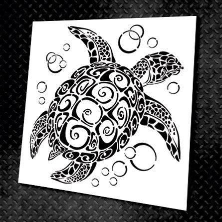 Stencil DFA Animal turtle for plaster and paint 0.3-1mm (J00009)