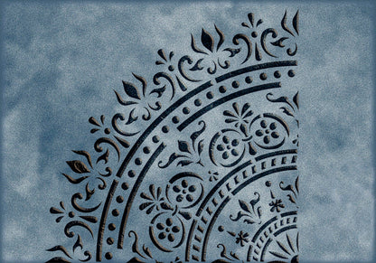 Stencil DFA reusable Round pattern for plaster and paint 0.3-1 mm (С00109), 1mm - For plaster