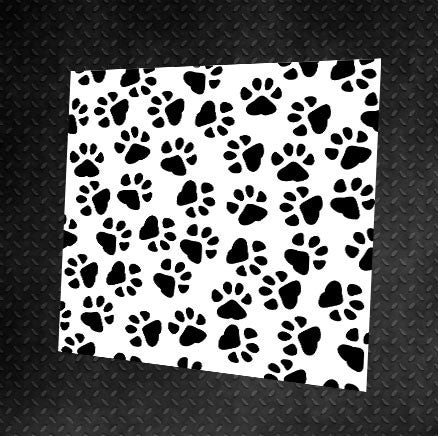 Reusable stencil DFA for plaster and paint 0.3-1mm Animal tracks (E00013)